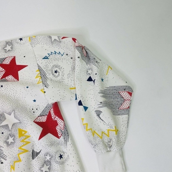 Vintage Converse Chucks Rare All Over Print Star Pullover Sweatshirt Medium - Picture 9 of 12